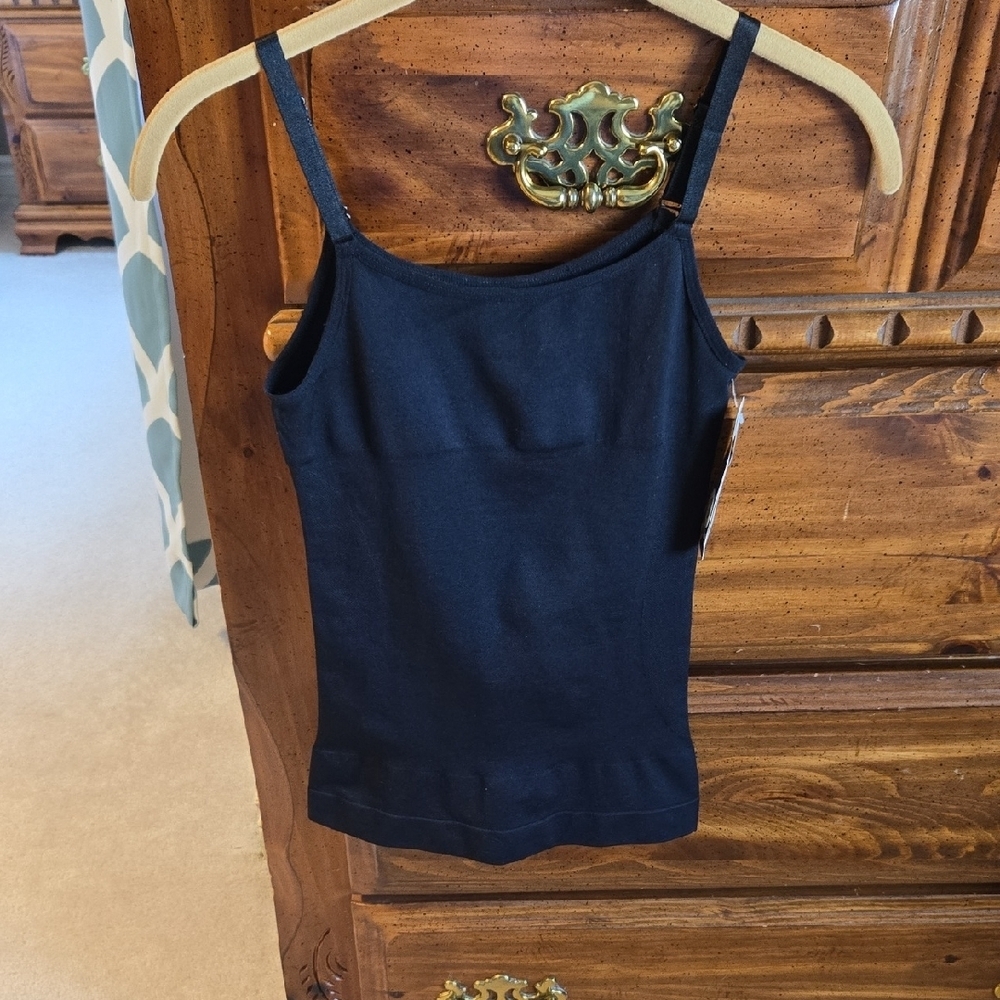 NWT Women's Empetua (Shapermint) Black Scoop Neck Cami Shapewear Size Small